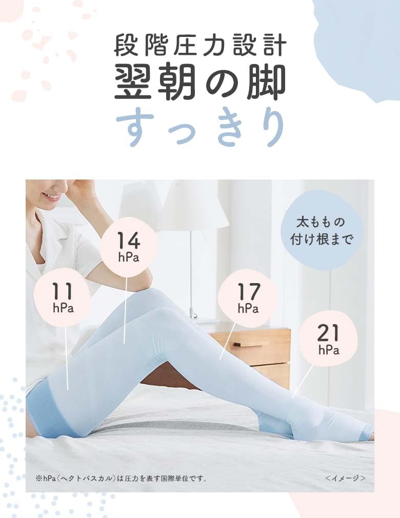 MediQttO Compression Super Cool for Full Size Compression Leg X 2 Spats, Sleeping, Leg, M, Socks, Slimming, Care, Summer,