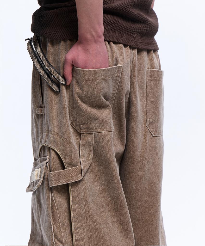Aleseueseussi Convertible Carpenter Pants - Beige