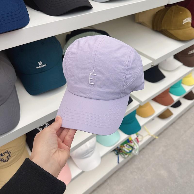 Minimalist Baseball Cap - Quick-Dry Embroidered Letter E Soft Top Sun Hat for Women & Men