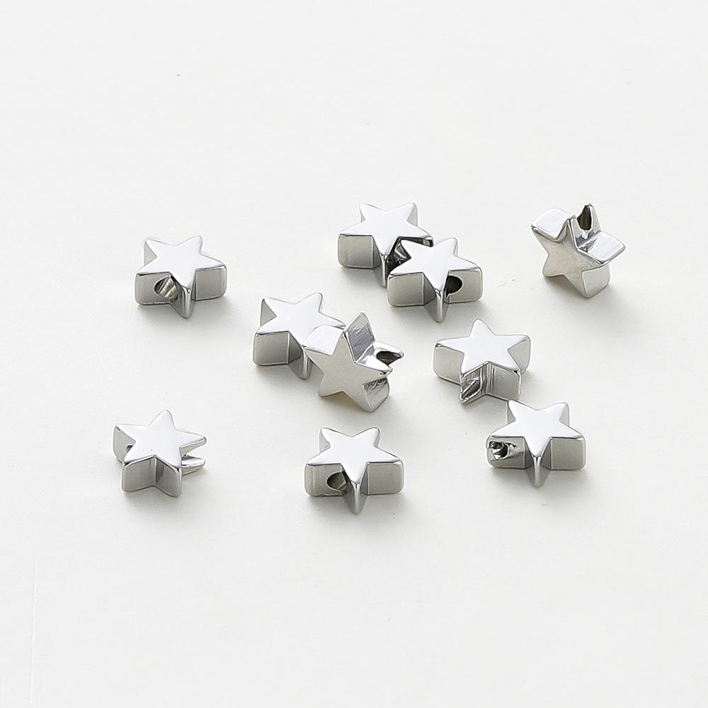 20PCS 14K 18K Gold Plated Brass Round Square Cross Flowers Beads Spacer Beads Jewelry Making Supplies DIY Necklaces Findings