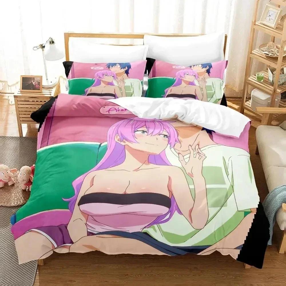 Anime Mehr als ein Ehepaar, aber keine Liebenden Bettwäscheset Bettbezug Laken Bedrucktes Bettset Kissenbezug Bettdecke Schlafzimmer