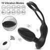 Remote Control Vibrator Butt Plug Anal Plug for Men Anal Stimulate Male Prostate Massager with Dual Penis Ring Sex Toy for Men