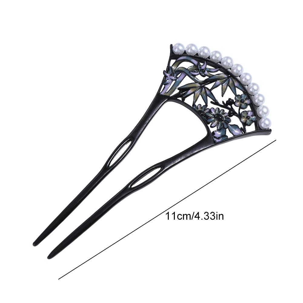 Hollow Fan Hair Stick U-shaped Hanfu U Shape Hairpin Cute Cheongsam Accessories