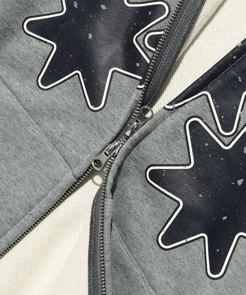 Niceghostclub Religious Symbols Hoodie Zip Up_Grey(Ng2Gsum480A)