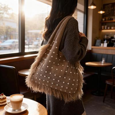 2025 Fall Women's Chic Handmade Crochet Beach Tote – Large Capacity Shoulder Bag