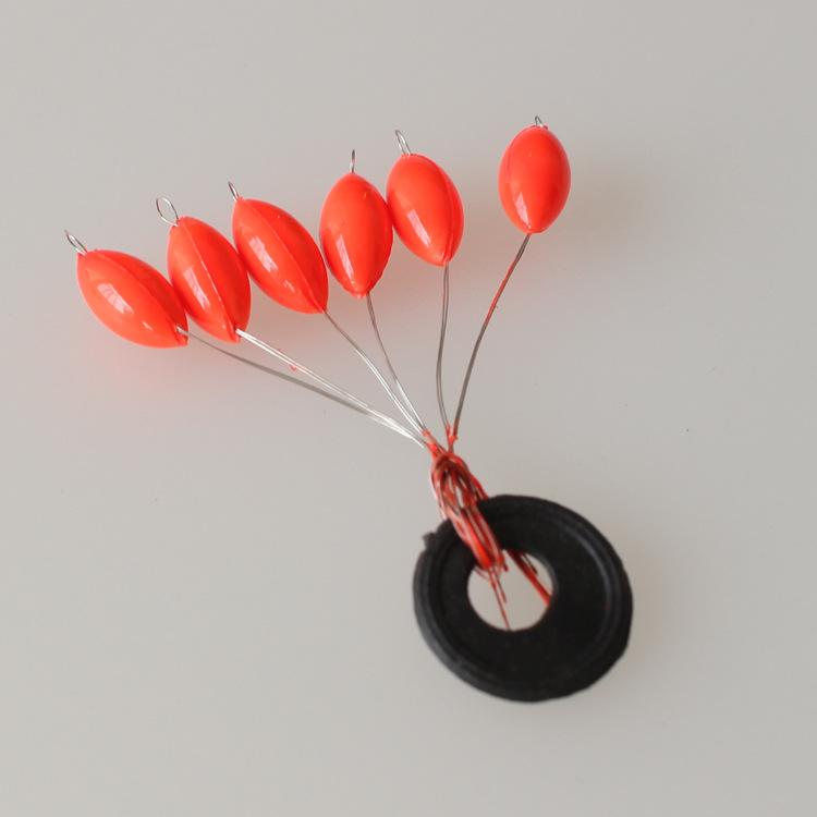 Fluorescent Yellow & Red Seven-Star Oval Fishing Float