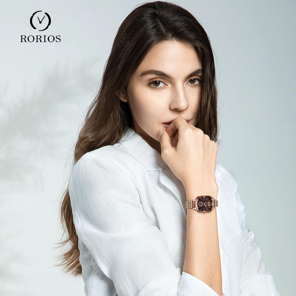 RORIOS Watch Watch Women Stylish Simple Quartz Band Commuting to School Cute Casual Christmas Birthday Present watch for man Red Women's