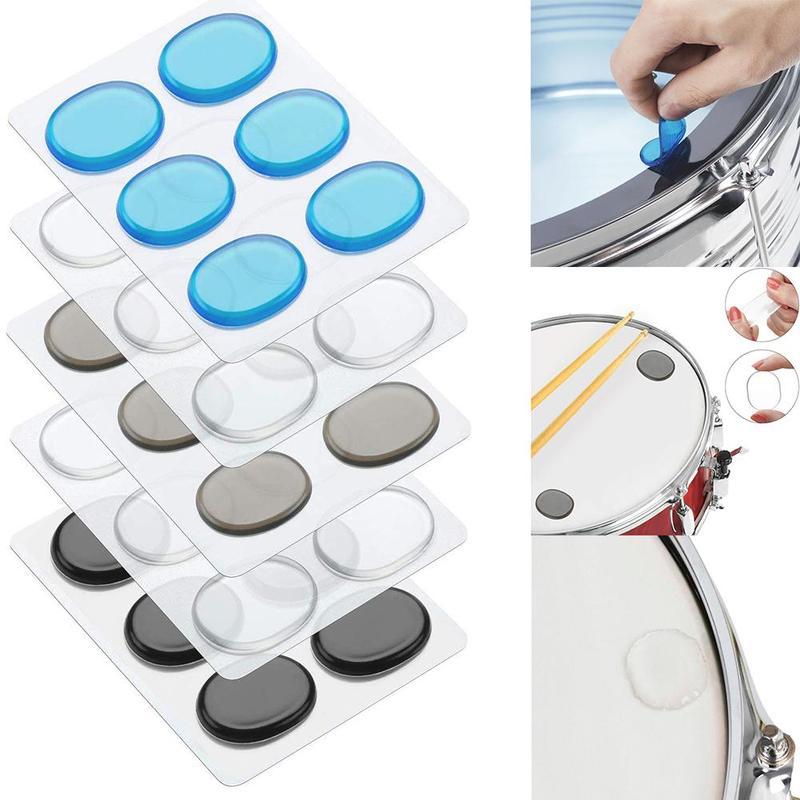 6 Adet Parça Davul Sönümleyici Jel Pedleri Silikon Davullar Susturucu Davullar İçin Ton Kontrolü