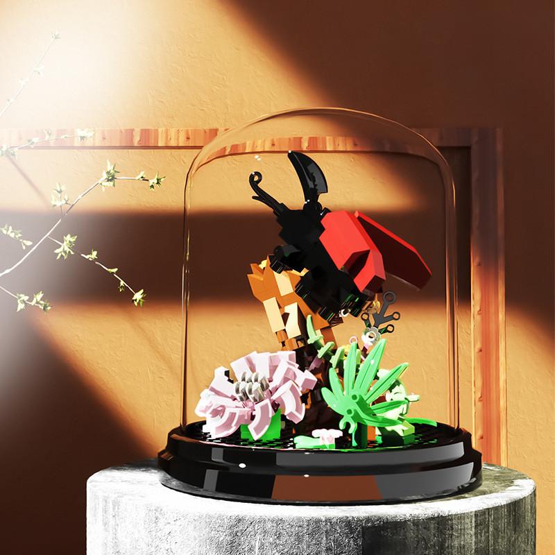Insect Flower Language Building Blocks Diy Set With Beetles Bees Butterfly For Creative Kids Beetle
