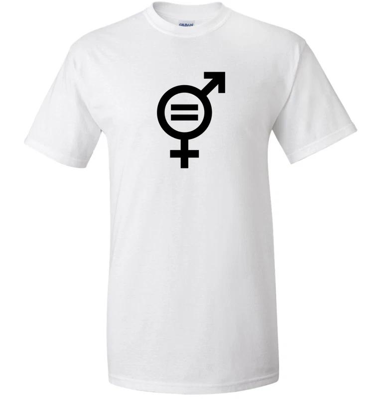 

Black Gender Equality SYMBOL on White T-Shirt Cotton Shirt Liberal Left S-5XL M
