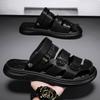 Casual Sandals 2025 Summer New Trend Versatile Men's Outdoor Two-wear Dual-purpose Sports Wear-resistant Dad Slippers