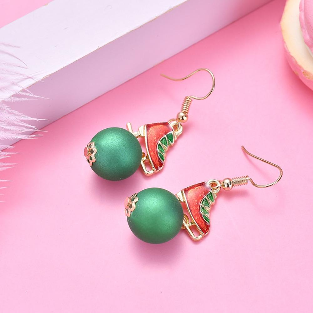 

Bell Christmas Earrings Set Pearl Christmas Bell Pendant Aesthetic Merry Christmas Earrings Gift