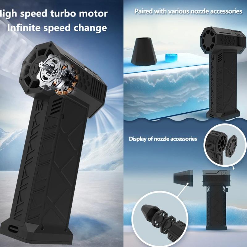2026 New and 1PC Portable Electric Air Blower Turbo Jet Fan Brushless Motor HighSpeed Mini Turbo Jet Fan Adjustable Wind Violent Blower