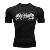 Printed Men's Tight T-Shirt Running Compression Compression T Shirt Gym Fitness Jogging Short Sleeve Male Casual Shirt Tops