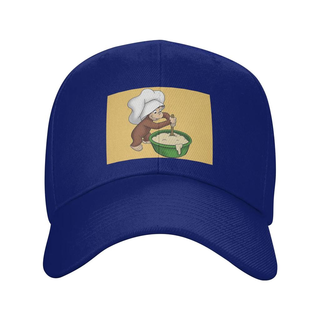 Unisex Baseball Hats Curious George baking a cake Outdoor Streetwear Summer Sports Baseball Caps Hip Hop Cap Casquette Hats