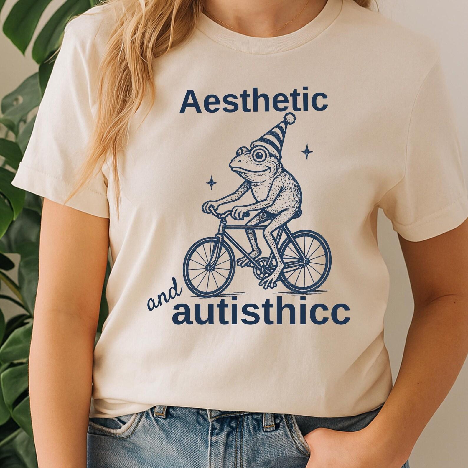Funny Autism Frog T-Shirt, Retro Meme Tee, Y2k Style S