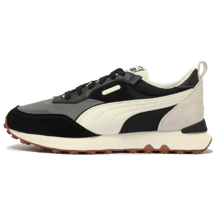 Puma Rider FV Future Vintage Unisex Black White Dark Grey Sneakers 387672-45 EU 35.5