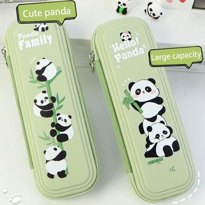 Bolsa para Bolígrafos de Gran Capacidad Caja de Bolígrafos con Diseño de Panda Organizador de Papelería Multifuncional Regalo