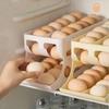 Großes Fassungsvermögen Automatischer Eierroller Haushalt Dreistöckig Doppelreihe Kühlschrank Eieraufbewahrungsbox Platzsparend Küche Speziell