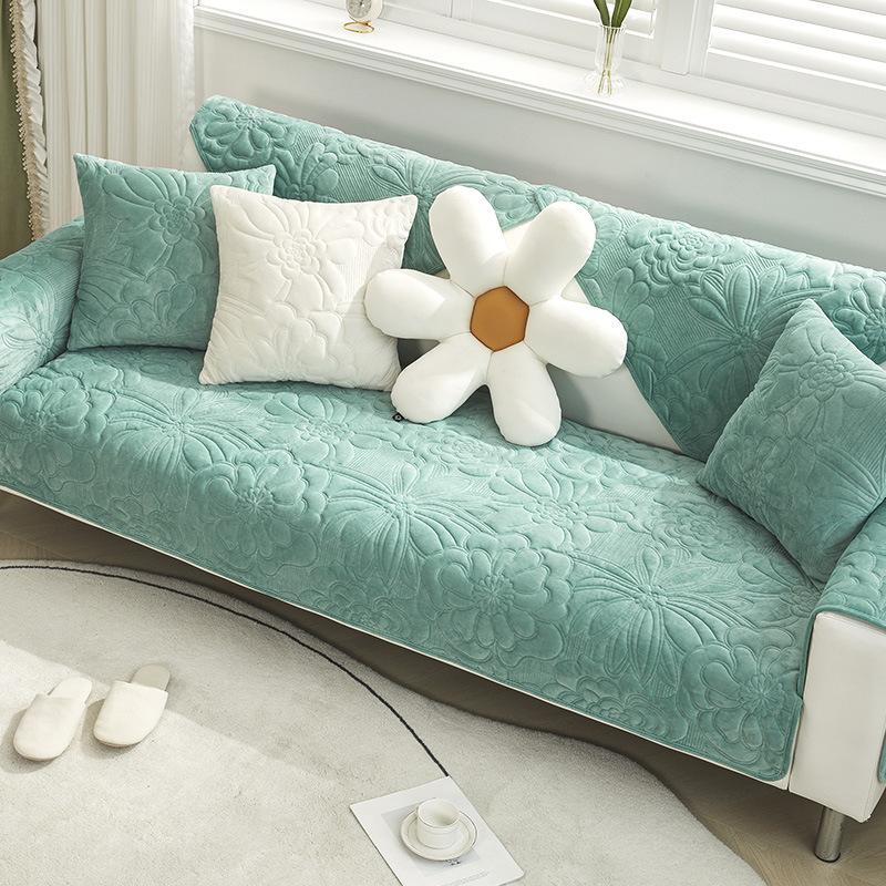 

Утолщенная всесезонная универсальная ткань для диванной подушки, нескользящая, современный простой чехол на сиденье, универсальный кожаный нескользящий чехол для гостиной 90*240cm