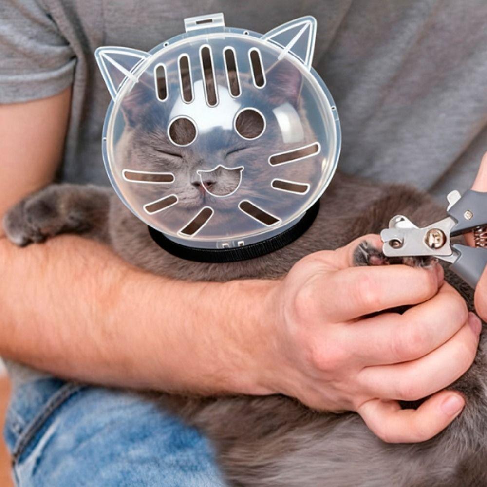 Transparente Atmungsaktive Katzen Maulkorb Anti-Biss Anti-Lecken Katzenmaske Abdeckung Helm Katzenpflege Zubehör Kratzfest