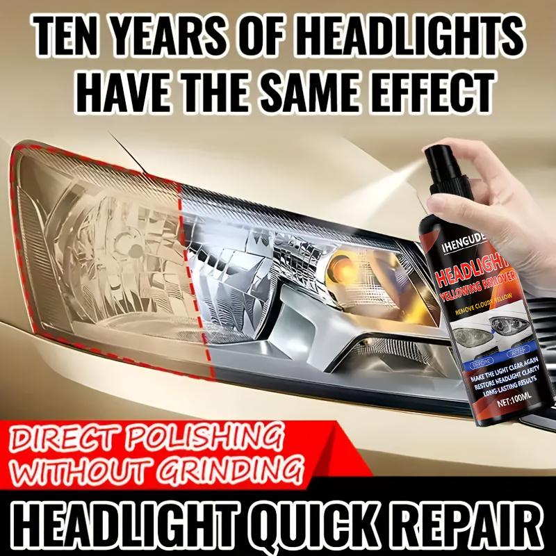 Professional Car Headlight Restorer - Removes Scratches and Blur, Restores Bulb Brightness, Expands Visibility, Suitable for Front and Rear