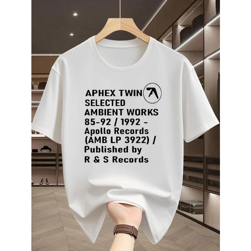 

European Size APHEX TWIN SELECTED AMBIENT WORKS 85-92 1992 Apollo Records Print Men S T-Shirt S