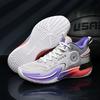 Basketball Shoes Men'S High-Top Combat Boots Breathable, Non-Slip, Wear-Resistant And Shock-Absorbing Middle School Students' Sneakers Cement