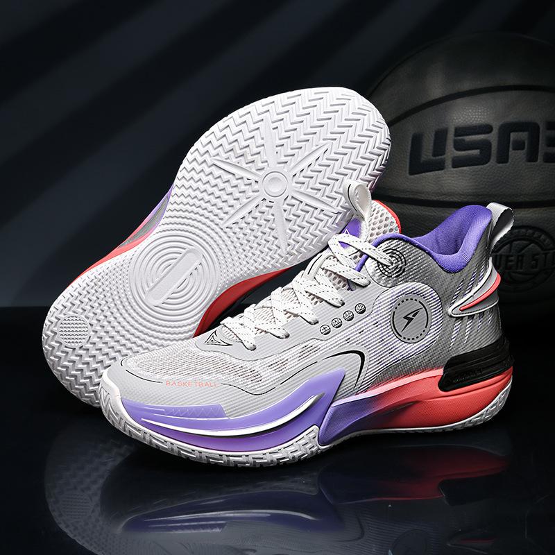 Basketball Shoes Men'S High-Top Combat Boots Breathable, Non-Slip, Wear-Resistant And Shock-Absorbing Middle School Students' Sneakers Cement