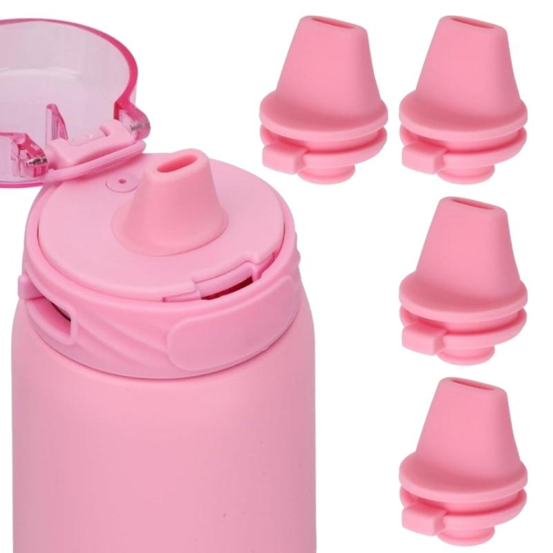 4pcs Silicones Spouts Mouthpieces Heat Resistant Water Bottles Mouthpieces Part Travel Water Bottles Accessory