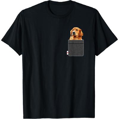 Golden Retriever In Pocket Funny Dog Lover T-shirt T-Shirt