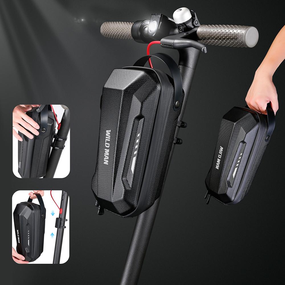 Electric Scooter Storage Bag 2L/3L Handlebar Mounted Organizer Hard Shell Large Capacity Night Reflective for M365 PRO 2