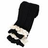 High Waist Warm Leggings Lace Trim Elastic Leggings Comfortable Tights Pantyhose  For Girls