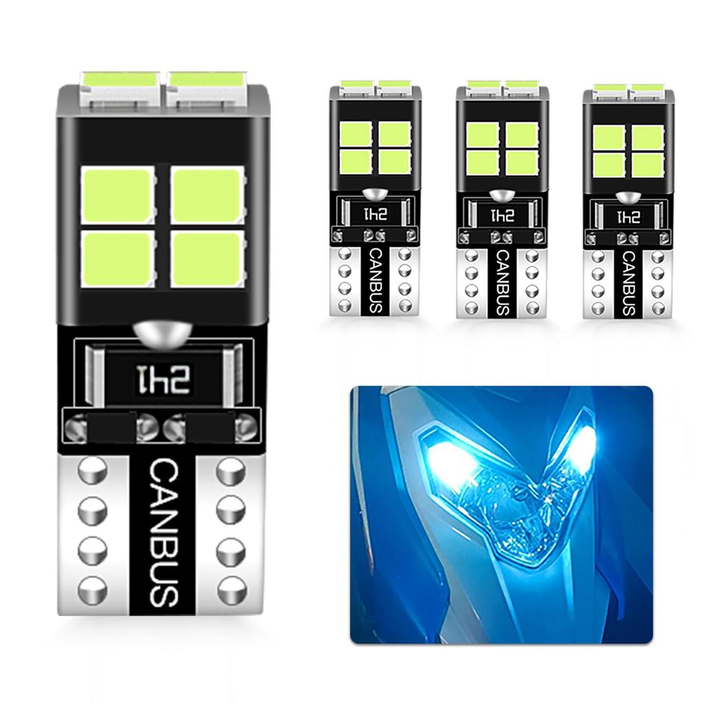 Aunvista T10 LED Explosion Light 4 Bulbs for 6500K Car LED T10 W5W Vehicle