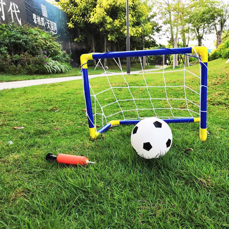 Portable Micro Soccer Goal Set (Net, Pump, Ball Included) | Lightweight Indoor/Outdoor Gear For Park & Beach Training 1Set