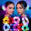 Elásticos de Cabelo Luminosos de LED Scrunchies de Cetim Elásticos para Mulheres Meninas, Elásticos de Cabelo que Brilham no Escuro Suprimentos para Festa de Natal
