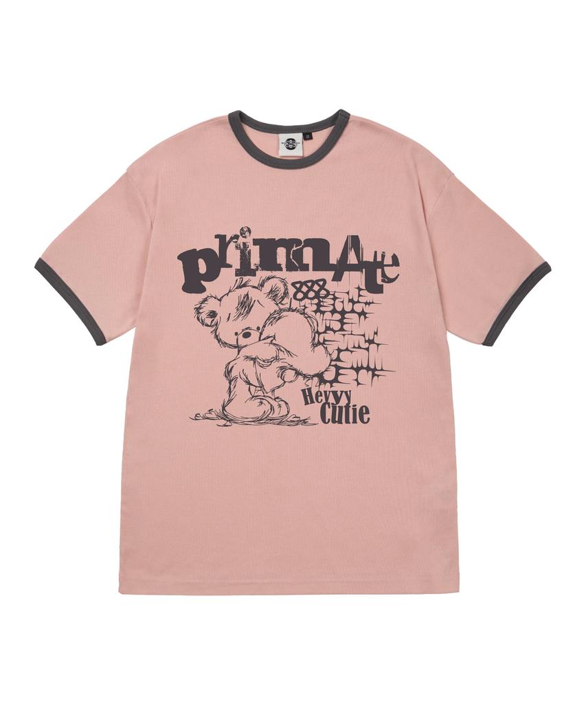 PRIMATE Lily Women'S Fleece Ringer Short Sleeve T-Shirt 5 Colors