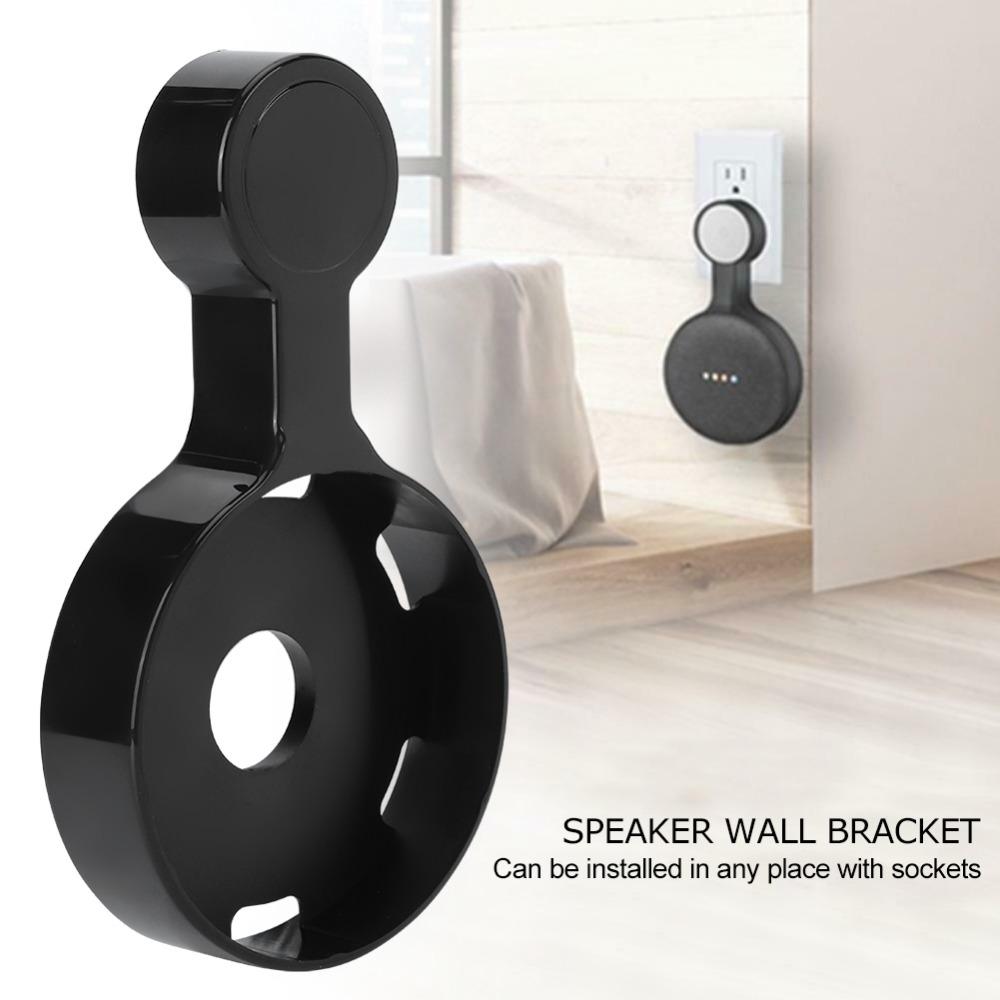 4.8x7.28 In For Google Home Mini Holder Black Wire Organizer Socket Outlet Holder Wall Mount