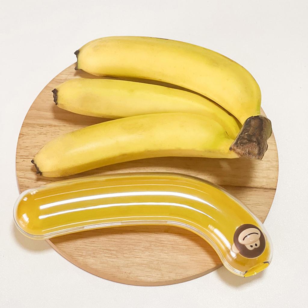 Portable Reusable Plastic Banana Storage Box Anti-Squeezing Sealed Banana Keeper For Gym Hiking Sports Enduring