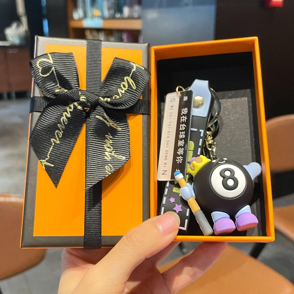 Original Badminton Figurine Keychain Fashionable Fun Cartoon Tennis Pendant Small Gift Football-related Souvenir