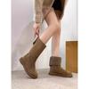 Thickly-lined and Warm Snow Boots, Short Boots for Women, New Style Shoes, Thick Heel, Sleeveless Boots