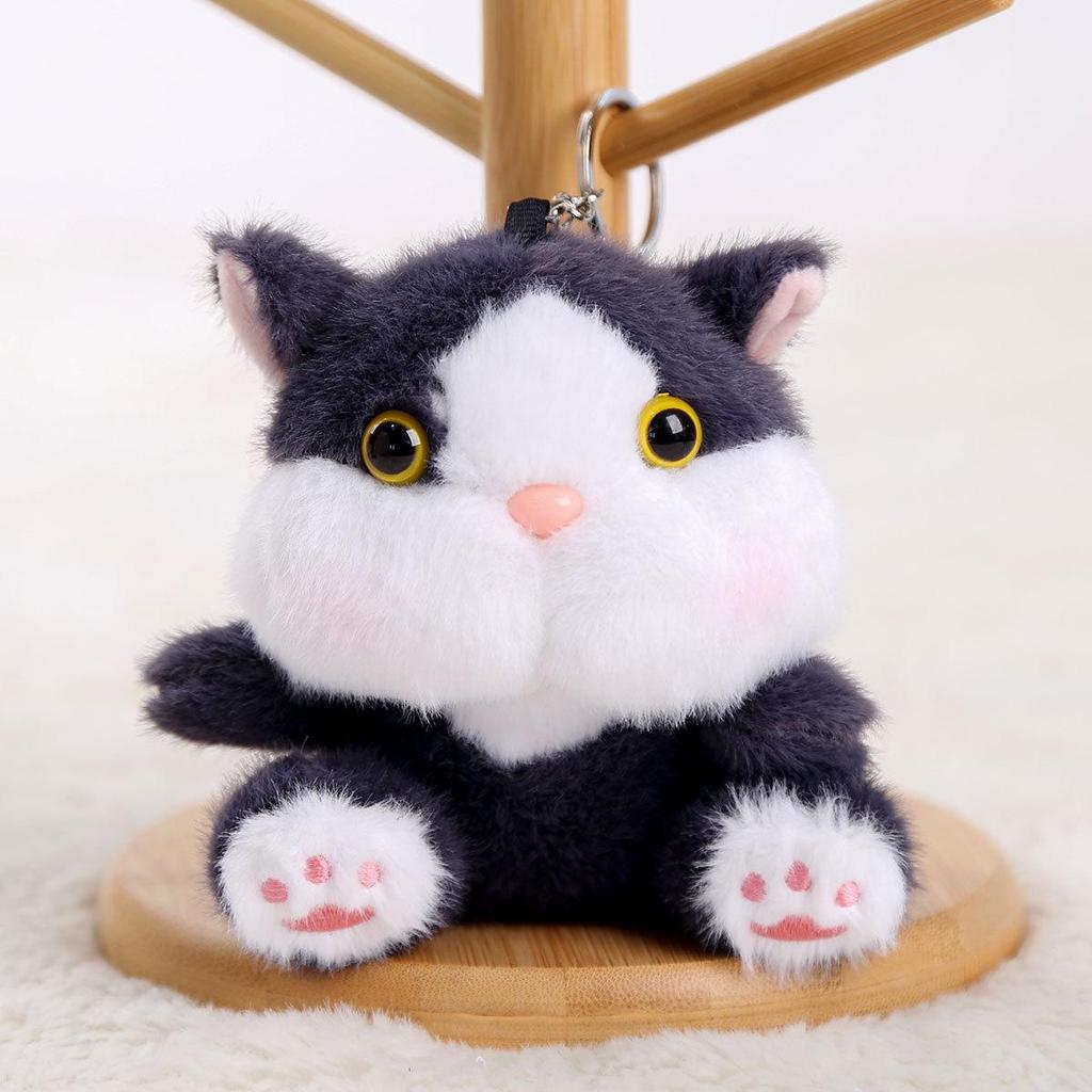 Cat Plush Keychain: Stuffed Animal Doll, Birthday Gift for Girls, Bag Charm