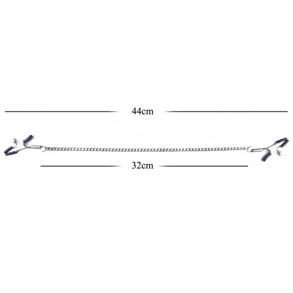 Women Nipple Clamps Tools Stainless Steel Metal Chain Nipple Clips Labia Clamp Slave Bondage BDSM Adult Games Couples Sex