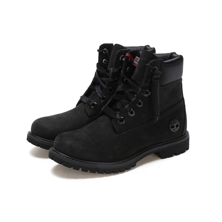 Timberland 6 Inch Outdoor Casual Mid-Calf Work Boots Women boots Black A1TJQ