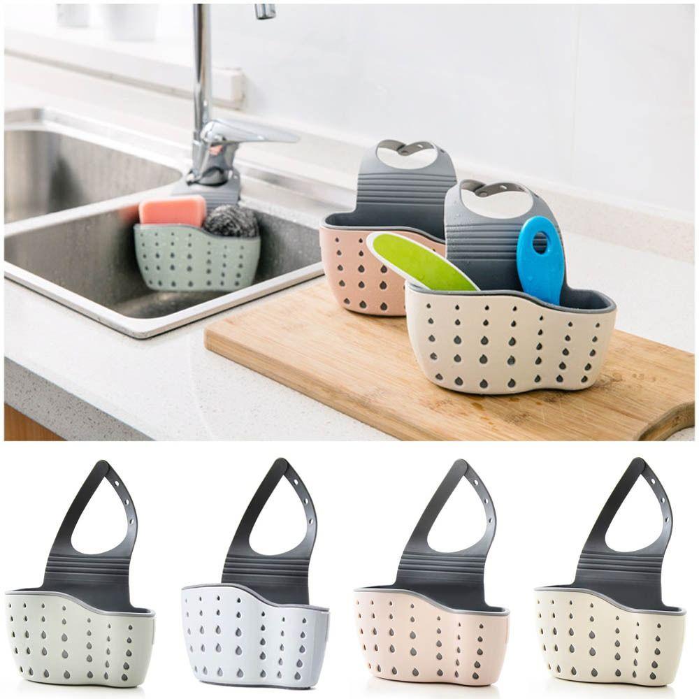 

Multi-functional Kitchen Sink Holder Adjustable Soap Sponge Shlf Kitchen Accessories бежевий