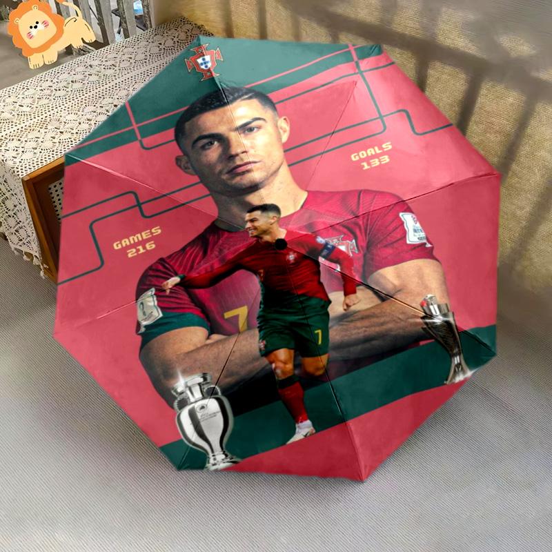 Cristiano Ronaldo: Paraguas plegable Goals Glory Adecuado para todas las estaciones Adecuado para todas las estaciones Paraguas de regalo para exteriores