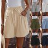 Women's High Waist Drawstring Pocket Shorts Loose Wide Leg Casual Summer Short Pants