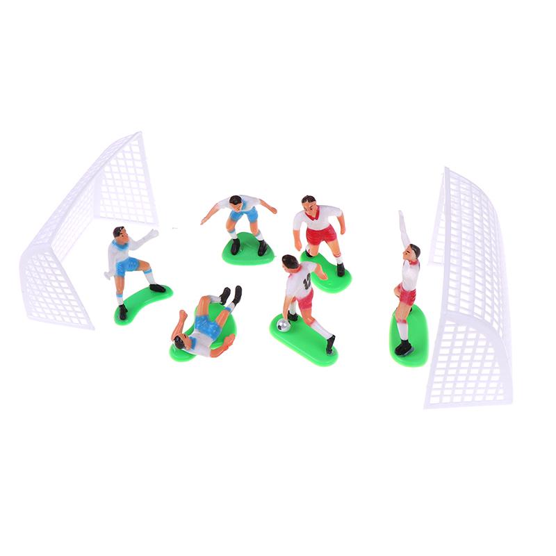 8Pcs/Set Soccer Football Cake Topper Player Birthday Cake Decoration Model