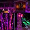 LED Purple Orange Halloween String Lights Fairy Lights Outdoor For Terrace Garden Street Home Christmas New Year Party Decor