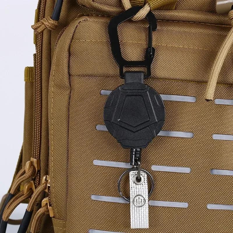 Simple and Practical Metal Car Pendant Outdoor Mountaineering Easy Pull Chain High Elastic Telescopic